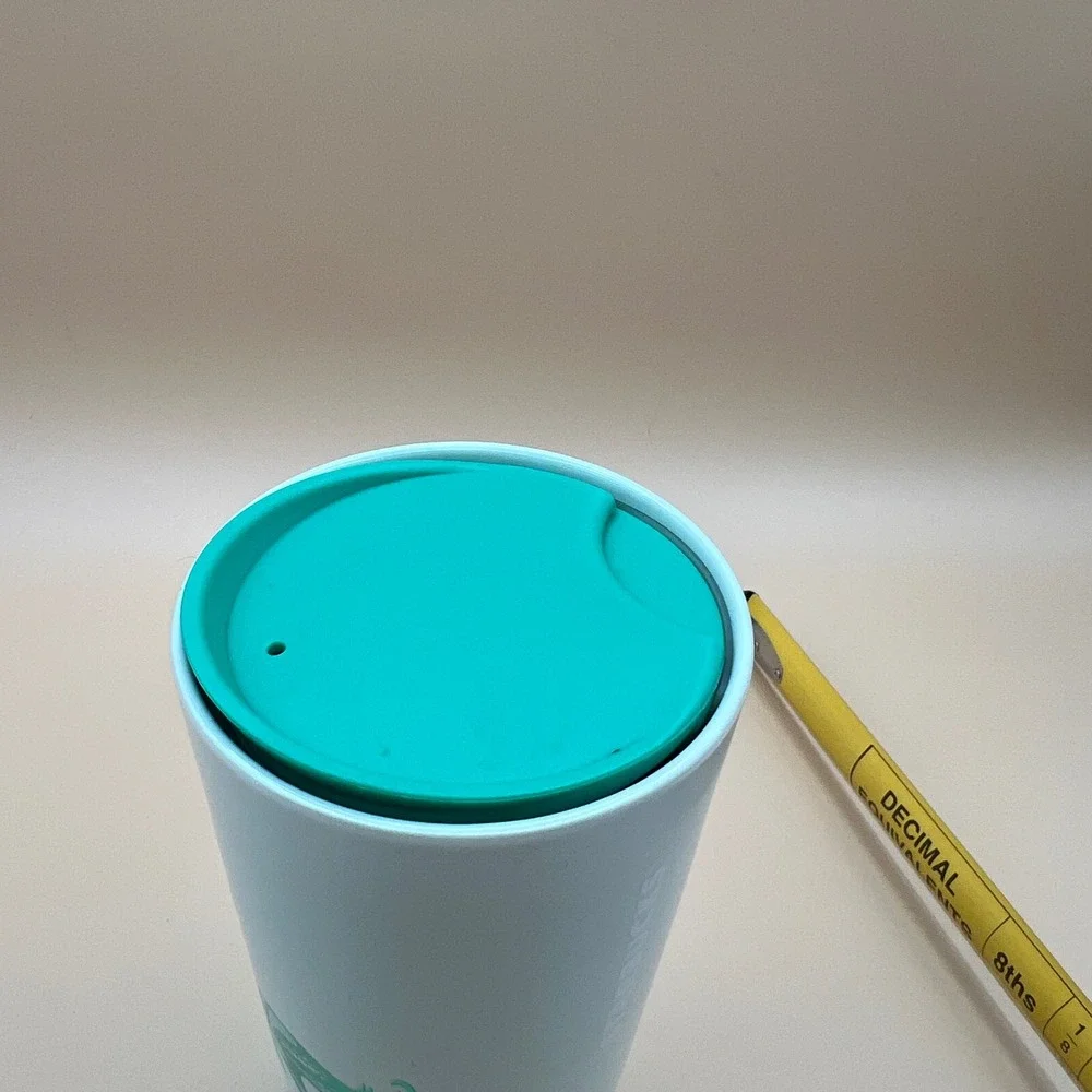 Starbucks Siren Mermaid Ceramic Travel Tumbler 12oz Iridescent Teal Blue 2022